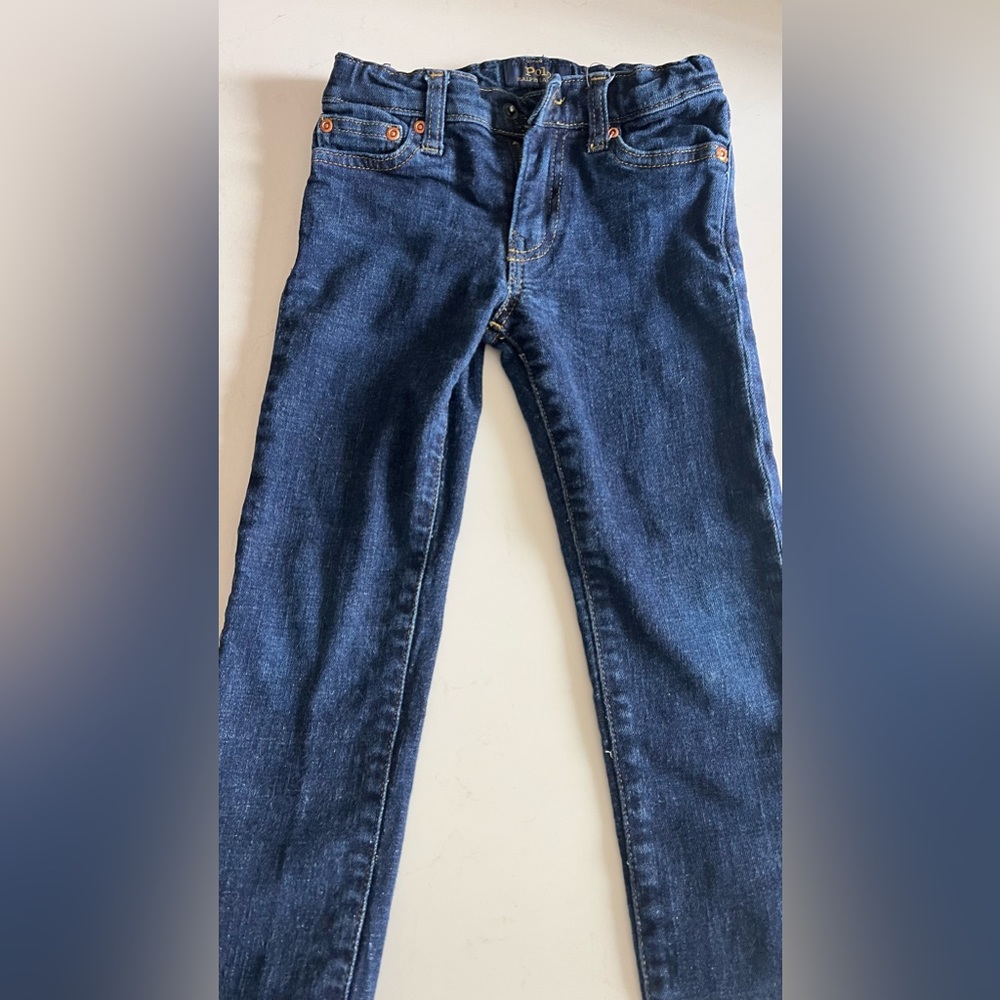 Boys size 5 polo jeans in dark blue denim